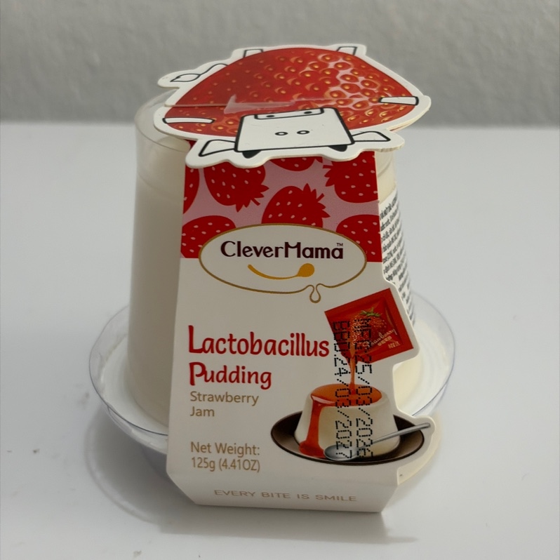 Thạch pudding Lợi khuẩn và mứt dâu 125g