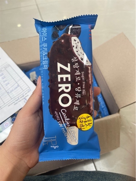 Kem Zero cookies & cream bar (Kem que Zero cookies & cream thượng hạng)