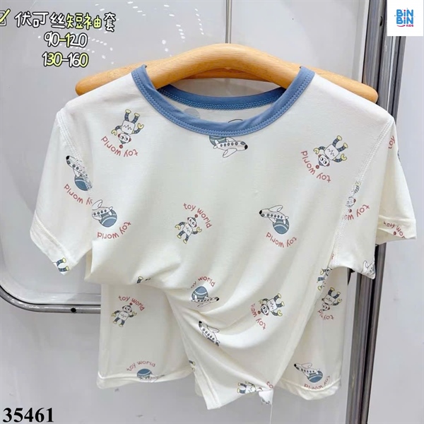 35461- Bộ Tencel TN máy bay viền xanh