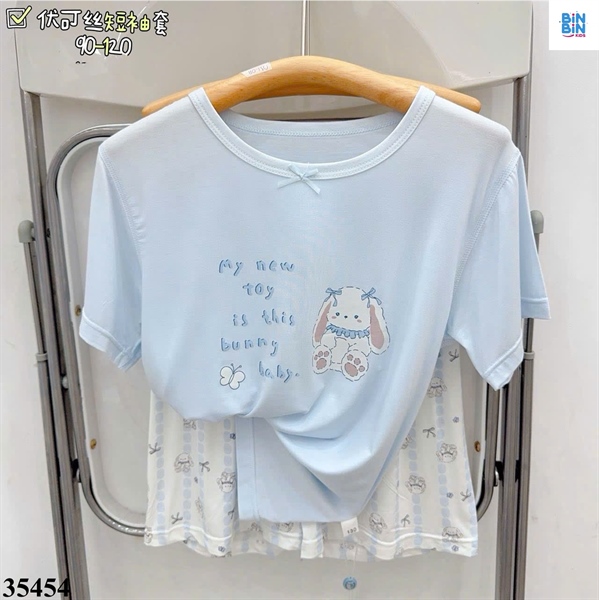 35454- Bộ Tencel TN thỏ xanh