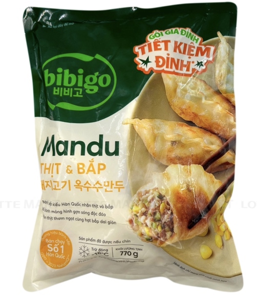 Bánh Mandu thịt và bắp CJ Bibigo - 350g