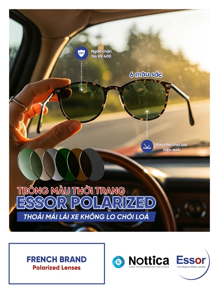 Essor 1.56 Tròng kính râm/ mát Polarized 0 độ - Polar Lenses