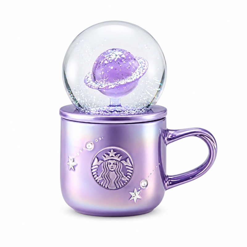 SM26_Purple Night Galaxy Planet-Shaped Water Polo