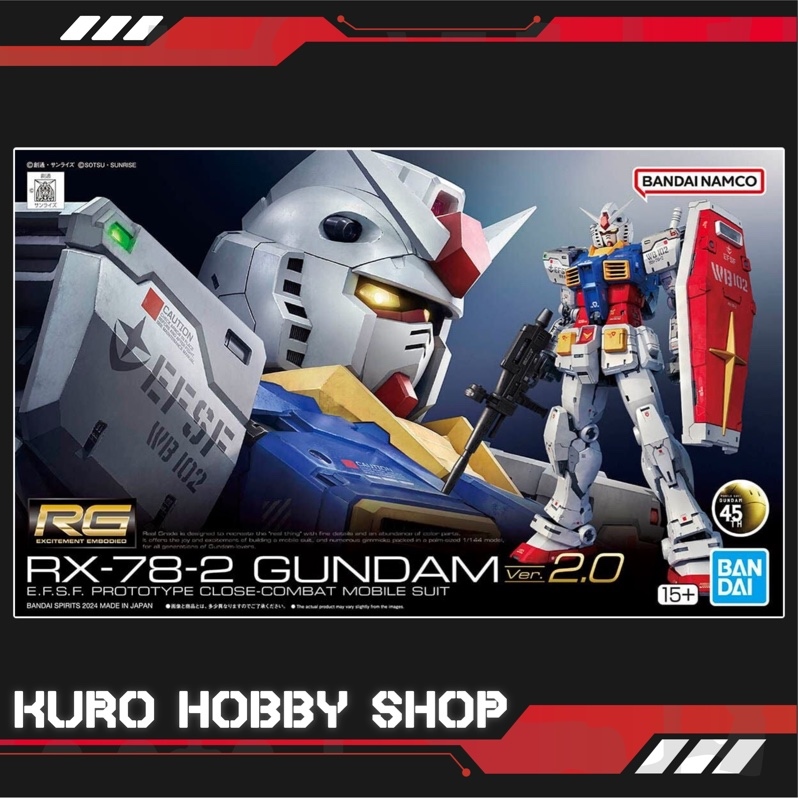 RG 1/144 RX-78-2 Gundam Ver 2.0 - Mô hình lắp ráp Bandai