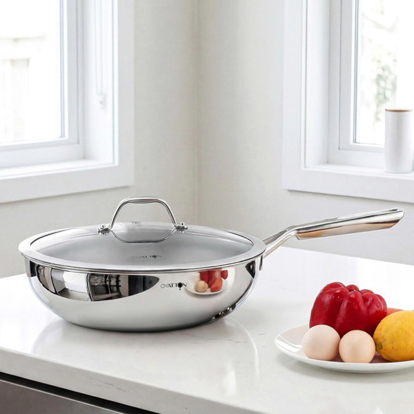 S740-O839 Chảo Xào 22cm Inox Chống Dính Vi Điểm Oyatton OYT-NG-WD22P7 [T8]