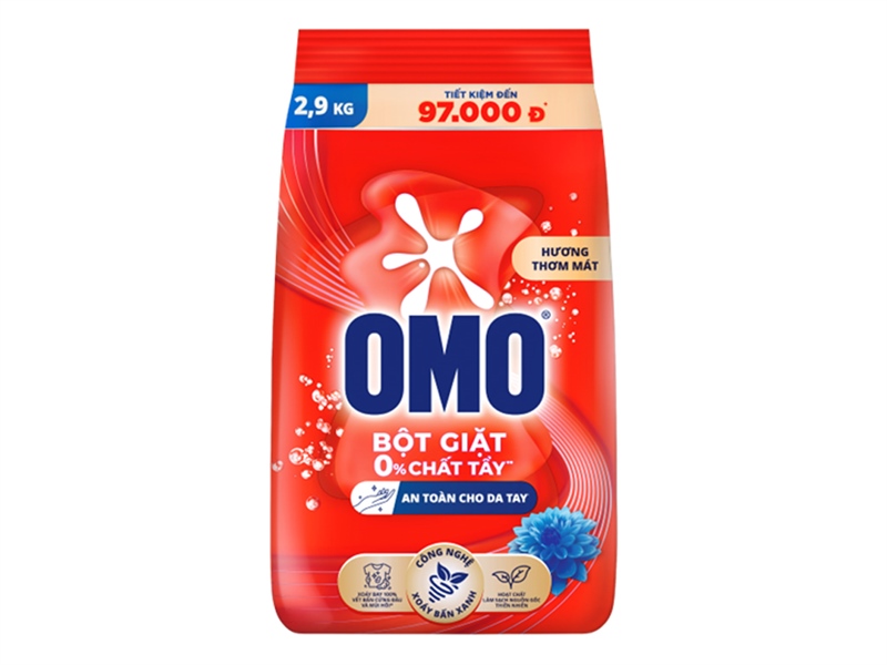 Bột giặt Omo đỏ hương thơm mát
