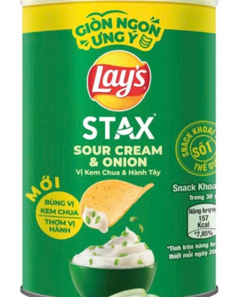 Lays stax kem chua và hành tây 42g