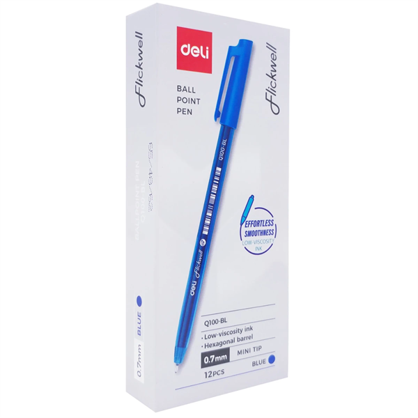 Bút bi dầu 0.7mm Q100-BL mực xanh