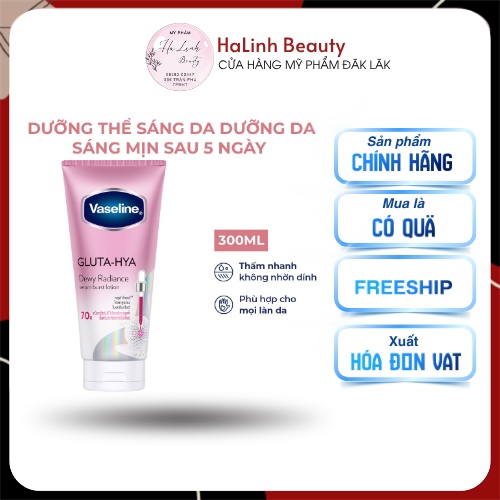 [VASELINE] Mẫu mới - Sữa Dưỡng Thể Vaseline Gluta-Hya Sáng Da Chuyên Sâu Ban Đêm Tuýp 300ml