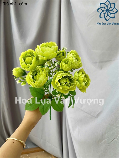 Trà nhí - cốm - Hoa cành ngắn - Hoa Lụa Vân Vượng