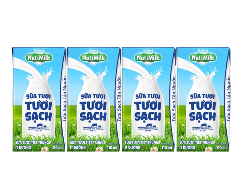 Sữa tươi NutiMilk ít đường 110ml