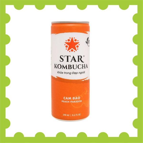 Star Kombucha Trà Kombucha Cam Đào