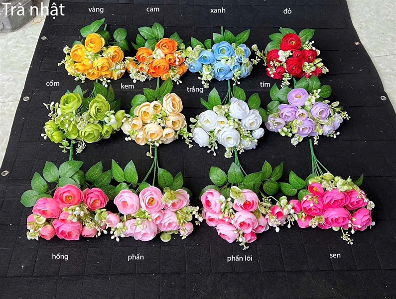 Trà nhật - Hoa cành ngắn - Hoa Lụa Vân Vượng