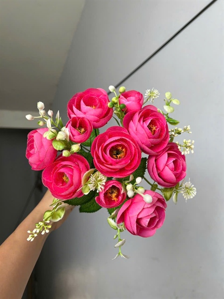 Trà nhật - sen - Hoa cành ngắn - Hoa Lụa Vân Vượng