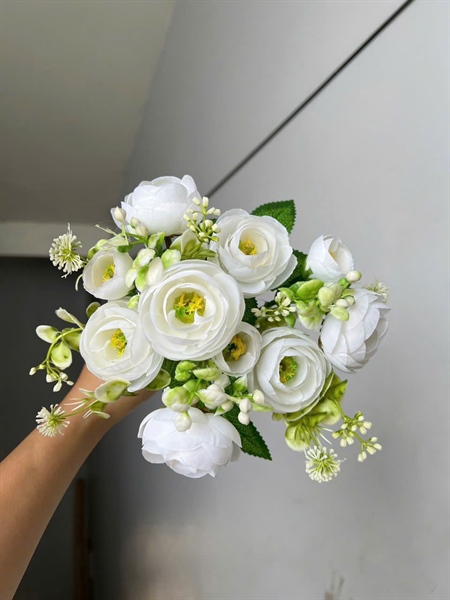 Trà nhật - trắng - Hoa cành ngắn - Hoa Lụa Vân Vượng