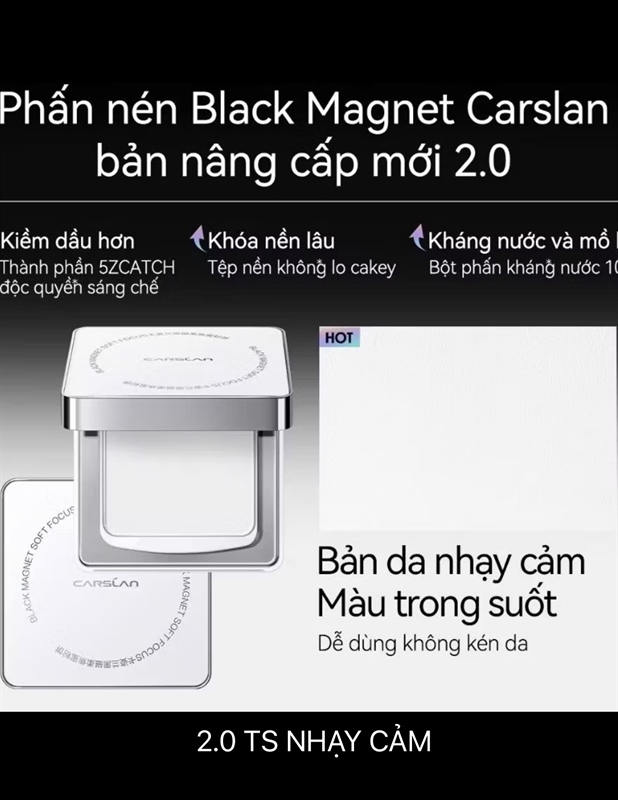 VAT Phấn nén 2.0 carslan - 03( trong suốt vỏ trắng) - Ảnh 1