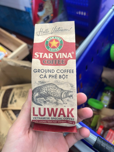 Cà phê rang xay luwak 100g