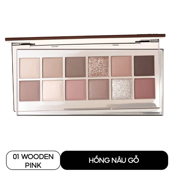 [Hàng Công Ty] JOOCYEE Bảng Mắt 12 Shades Eyeshadow Palette - 01 Wooden Pink