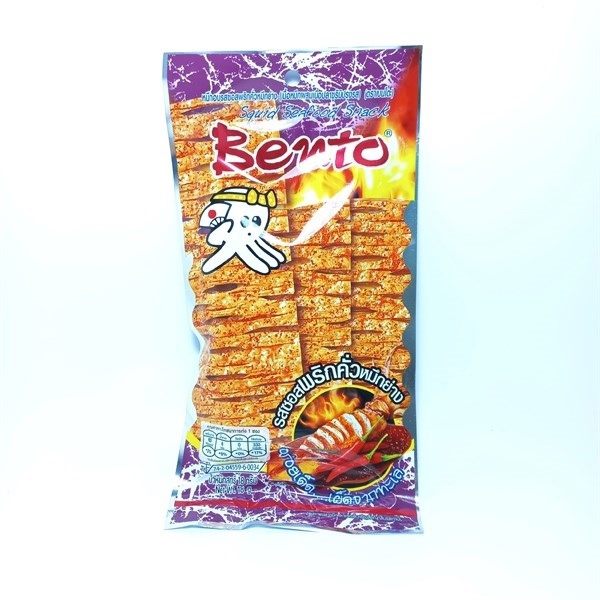 Snack hải sản mực cán vị nước tương nhật bản 18g Tím