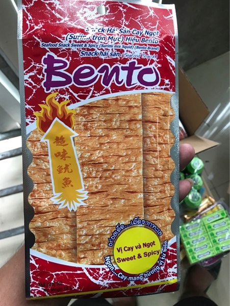 Snack hải sản cay ngọt Bento 18g+4g Đỏ