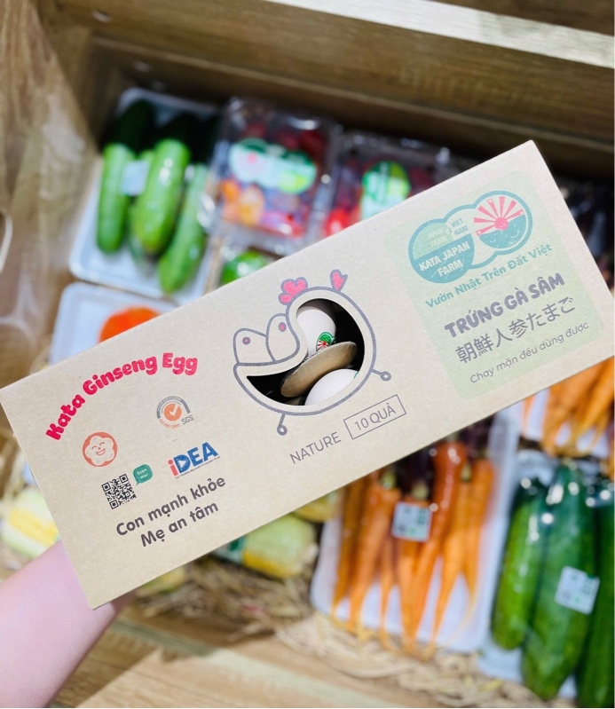 Kata Farm Trứng Gà Sâm Hộp x 10 Quả