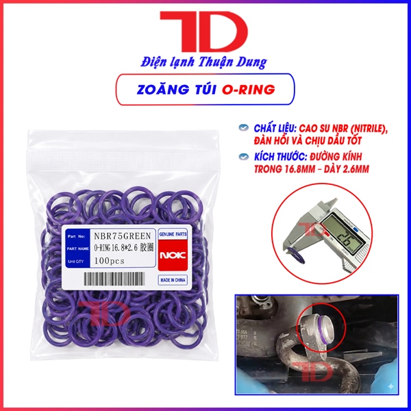 Zoăng túi O-Ring 16.8x2.6 - (40) ZOR414, ron túi