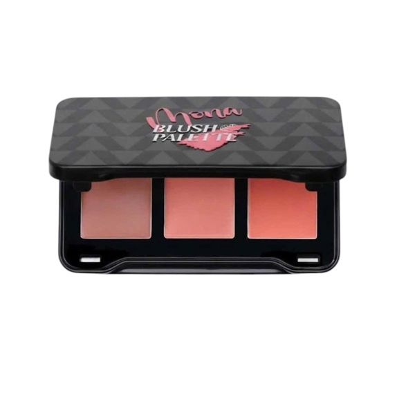 MONA Má Hồng Kem Blush Palette 3 ô - Đen