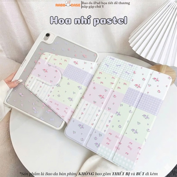 Ốp iPad xoay 360 họa tiết cute 3 - Pro 12.9/ Air 13 "