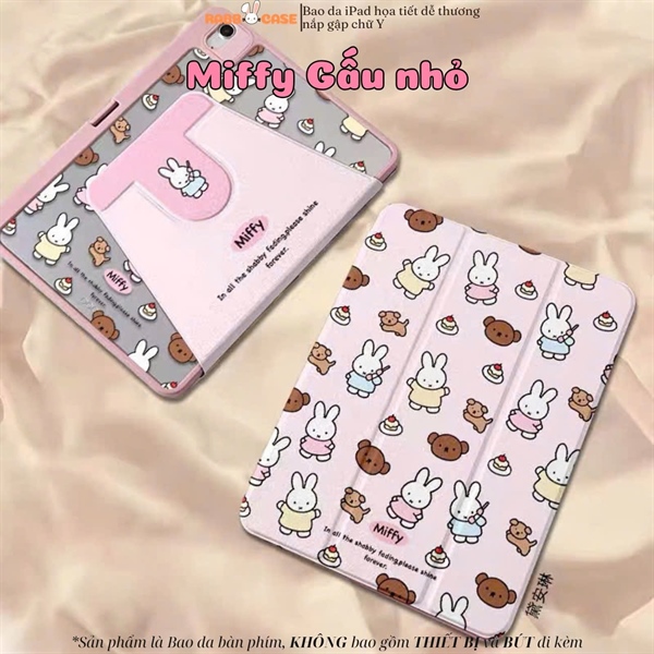Ốp iPad xoay 360 họa tiết cute 3 - Gen 7/8/9 (10.2")
