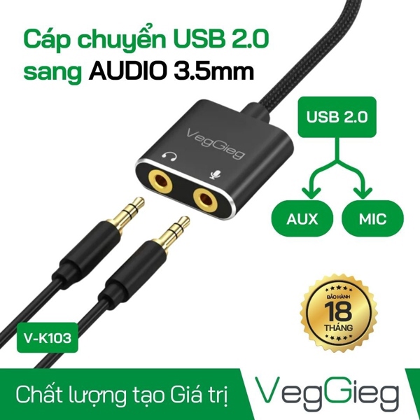 USB sound dây 2.0 - VEGGIEG (VK103)