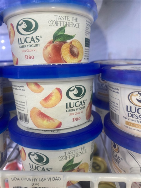 Sữa lên men tách Whey (kiểu Hy Lạp) - Vị đào -100g