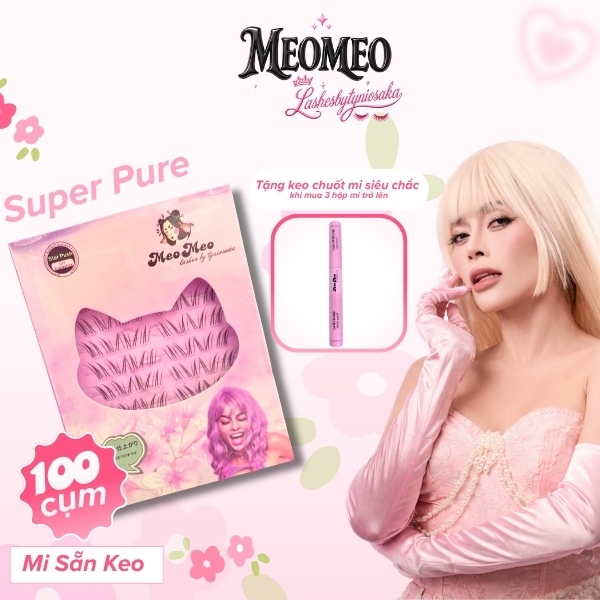 Mi Sẵn Keo Meomeo Lashesbytyniosaka Super Pure