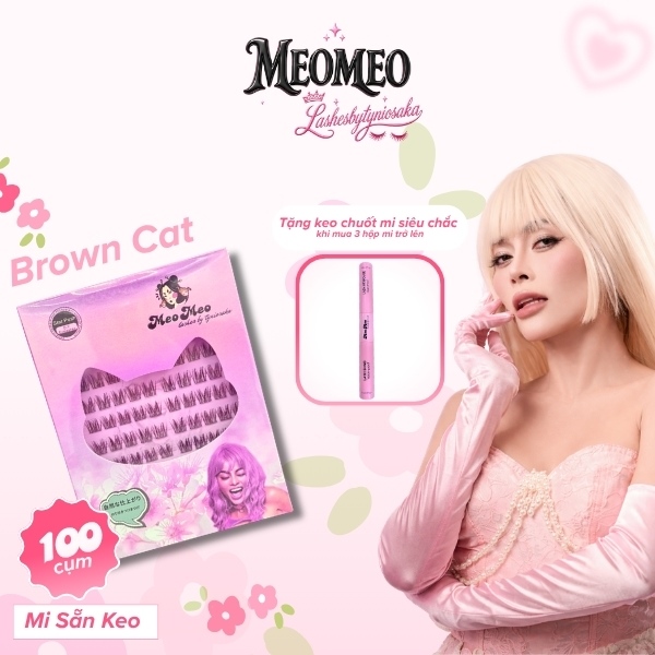 Mi Sẵn Keo Meomeo Lashesbytyniosaka Brown Cat