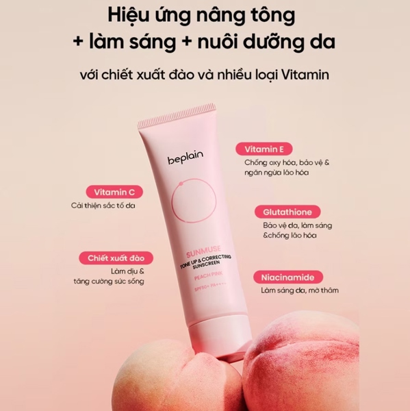 Kem chống nắng Beplain hồng 50ml