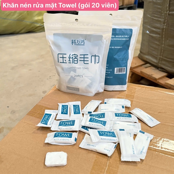 Khăn rửa mặt nén Towel (gói 20 viên)