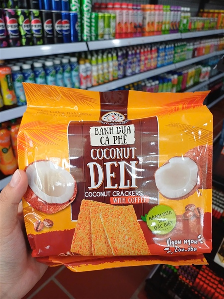 Bánh dừa Deli vị cà phê 165g