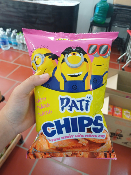PATI Chips vị tôm nhảy lửa hồng cay 50g