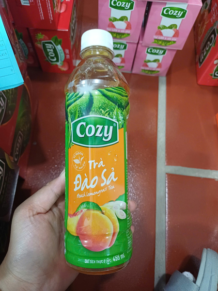 Cozy nước trà Ô Long đào xả 455ml