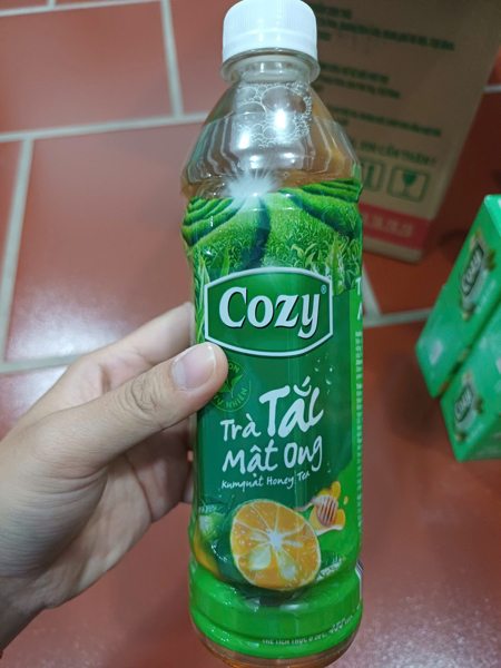 Nước trà tắc mật ong cozzy chai 455ml
