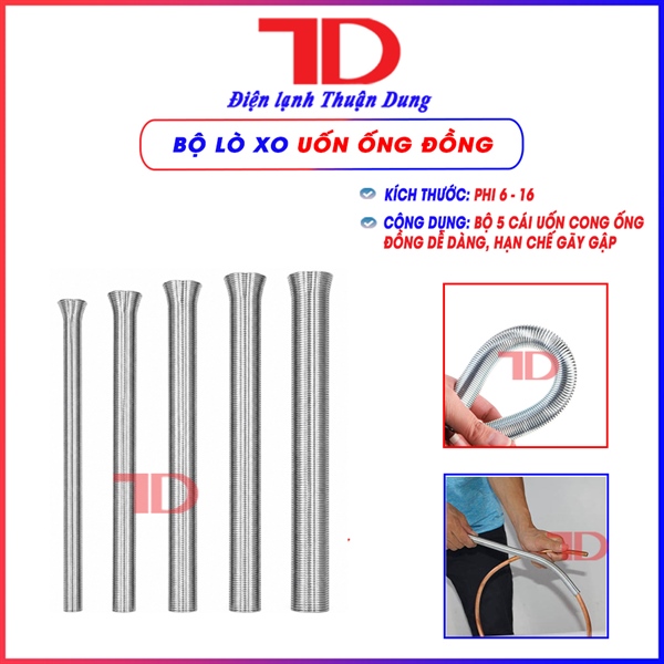 BỘ LÒ XO UỐN ỐNG ĐỒNG PHI 6 - 16 LUỒN NGOÀI