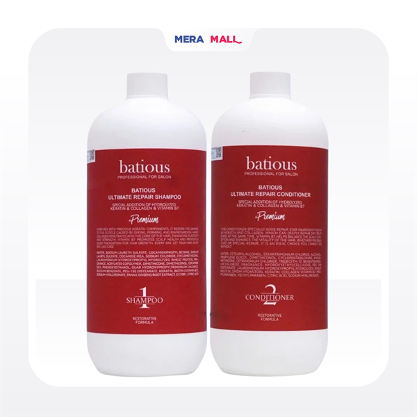 Cặp Gội Xả Batious Đỏ 960ml