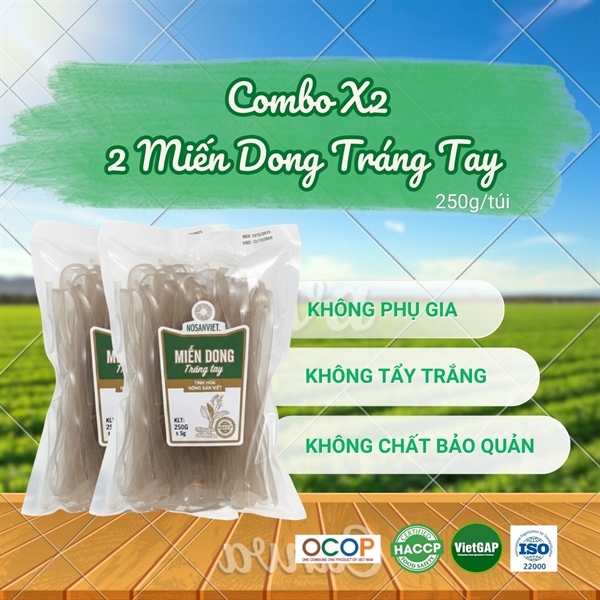 Combo Miến dong tráng tay 250g (mẫu mới) (2 túi)