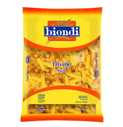 Nui xoắn trivelle số 17 Biondi 500g