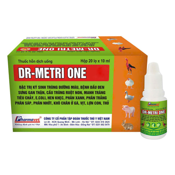 DR-METRI ONE cầu trùng, ký sinh trùng, phân sáp nhớt