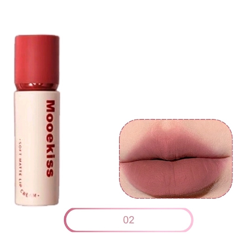(VAT) Son kem Mooekiss Soft Matte Lip Cream Velvet (VỎ TRẮNG) #01