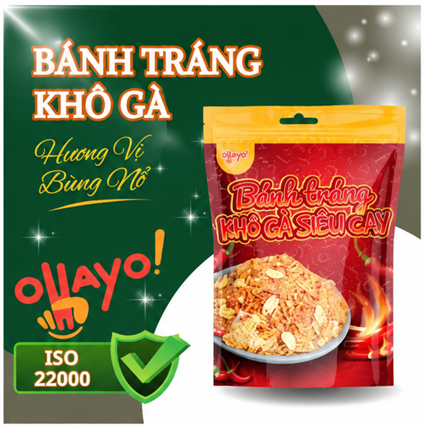 Bánh tráng khô gà siêu cay 40g ( 100 gói )