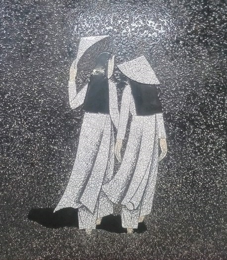 Tranh sơn mài cô gái