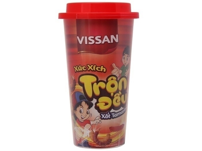 Xúc xích Heo Cao Bồi lắc Vissan xốt Tamarind Vissan 62g 4 cây
