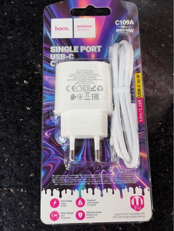 C109A fighter single port PD20W charger set