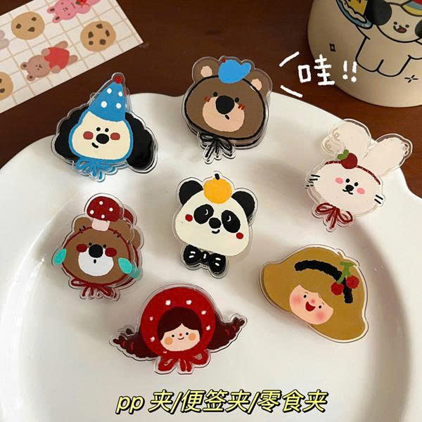 Gói 10 kẹp giấy meca hoạt hình Baby